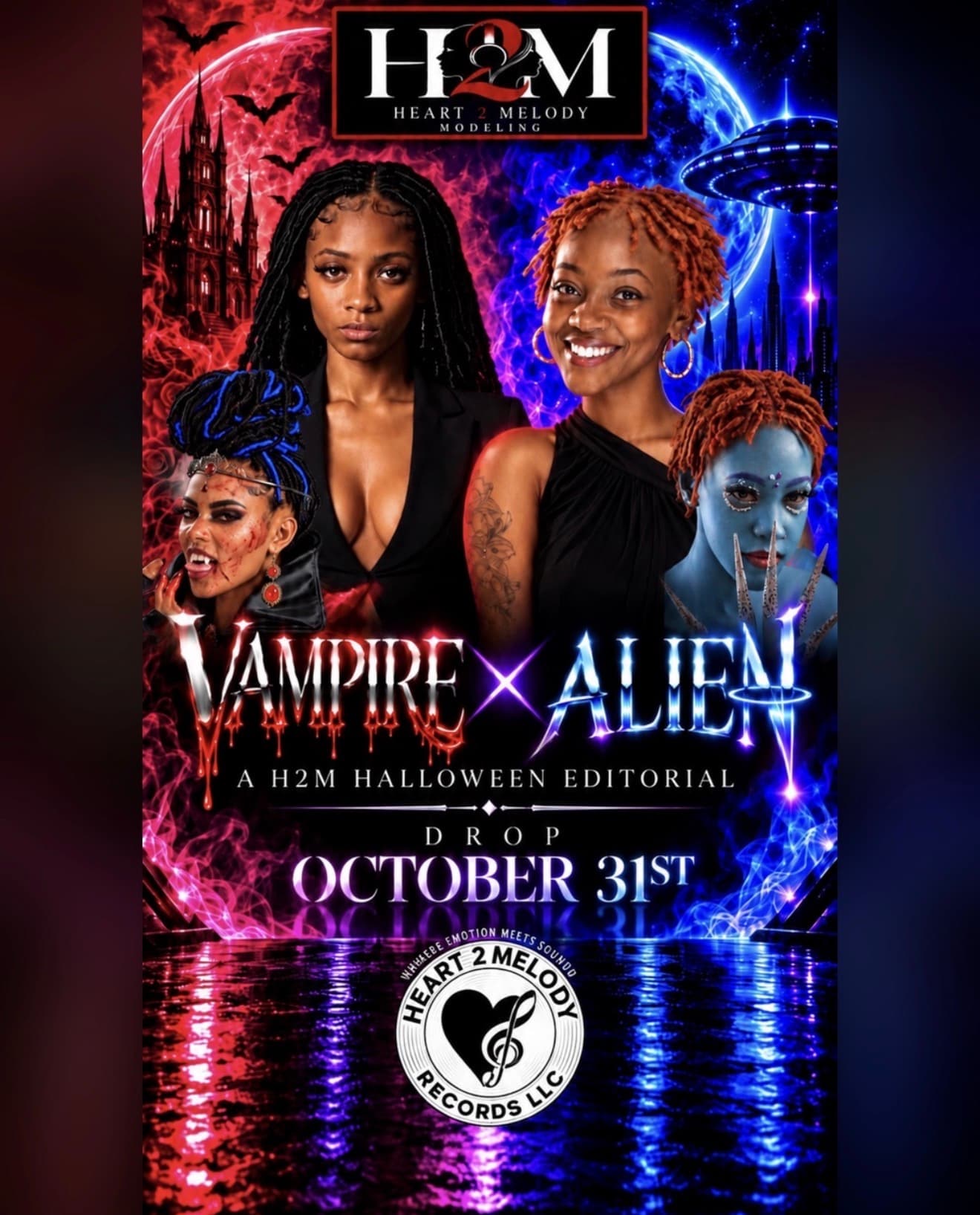 Vampire × Alien — A H2M Halloween Editorial official promotional flyer